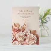 Elegante und attraktive Hochzeitseinladung mit 3d Einladung (Stehend Vorderseite)