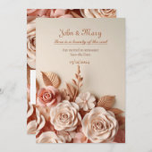 Elegante und attraktive Hochzeitseinladung mit 3d Einladung (Vorne/Hinten)