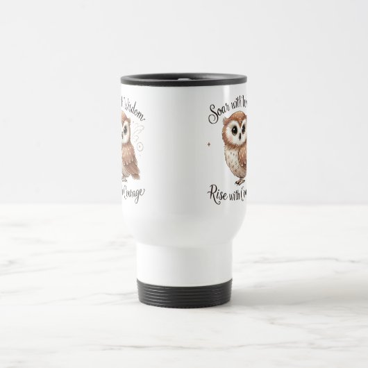 Elegante und attraktive Owl Design-Tasse Reisebecher (Mittel)