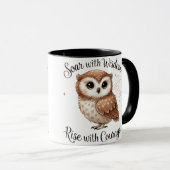 Elegante und attraktive Owl Design-Tasse Tasse (VorderseiteRechts)