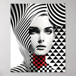 Elegante und auffällige Wanddekoration Weiblich Poster