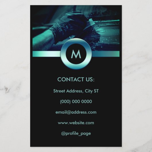 Elegante und berufliche Autodetails Flyer (Hinten)