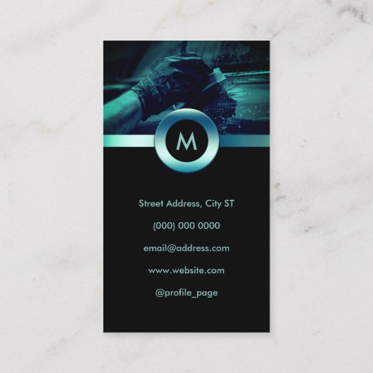 Elegante und berufliche Autodetails Visitenkarte (Rückseite)