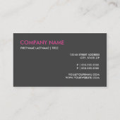 Elegante und berufliche Geschäfts-Karten-Schablone Visitenkarte (Rückseite)