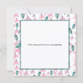 Elegante und bezaubernde Wisteria Dankeskarte (Rückseite)