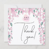 Elegante und bezaubernde Wisteria Dankeskarte (Vorderseite)