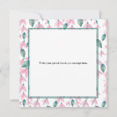 Elegante und bezaubernde Wisteria Dankeskarte (Rückseite)