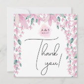 Elegante und bezaubernde Wisteria Dankeskarte (Vorderseite)