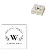 Elegante und botanische Bücher "aus der Bibliothek Gummistempel (Stempel)