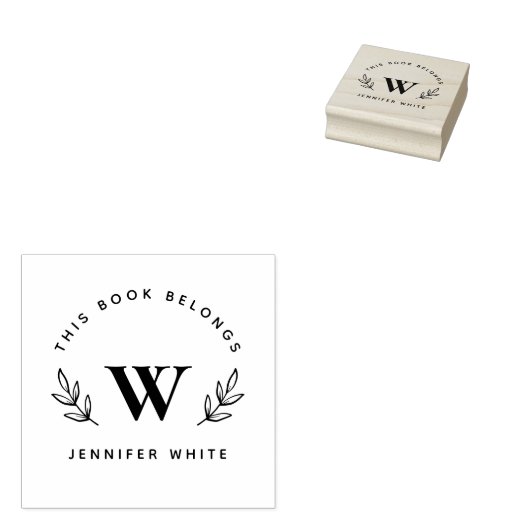 Elegante und botanische Bücher "aus der Bibliothek Gummistempel (Stempel)