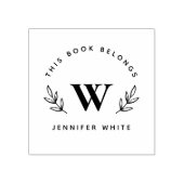 Elegante und botanische Bücher "aus der Bibliothek Gummistempel (Prägung)