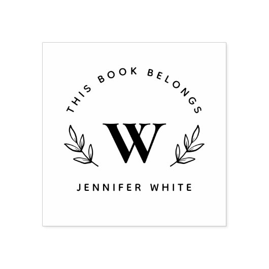 Elegante und botanische Bücher "aus der Bibliothek Gummistempel (Prägung)