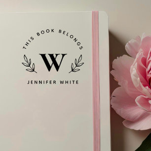 Elegante und botanische Bücher "aus der Bibliothek Gummistempel