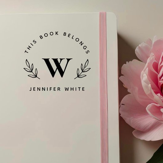 Elegante und botanische Bücher "aus der Bibliothek Gummistempel