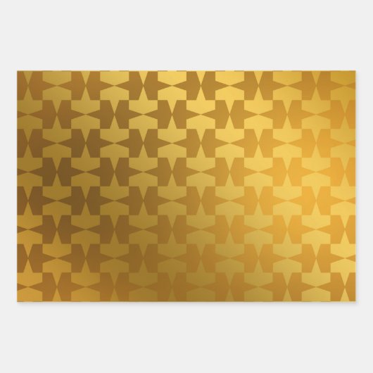 Elegante und dekorative Gold-Muster Wirbel Dots Geschenkpapier Set (Vorderseite 2)