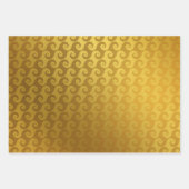 Elegante und dekorative Gold-Muster Wirbel Dots Geschenkpapier Set (Vorderseite)