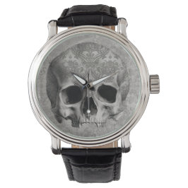 Elegante und doch gruselige Brocade Skull eWatch Armbanduhr