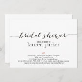 Elegante und einfache Brautparty-Einladung Einladung (Vorne/Hinten)