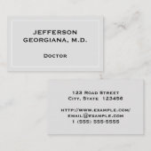 Elegante und einfache Doctor Business Card Visitenkarte (Vorne/Hinten)