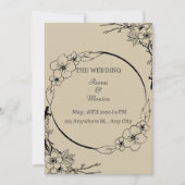 Elegante und einfache Einladung zur Hochzeit (Vorderseite)