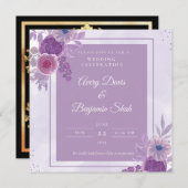 Elegante und einfache Einladungskarte für Hochzeit Einladung (Vorne/Hinten)