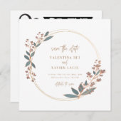 Elegante und einfache Einladungskarte für Hochzeit Einladung (Vorne/Hinten)