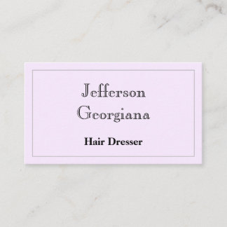 Elegante und einfache Friseur-Visitenkarte Visitenkarte