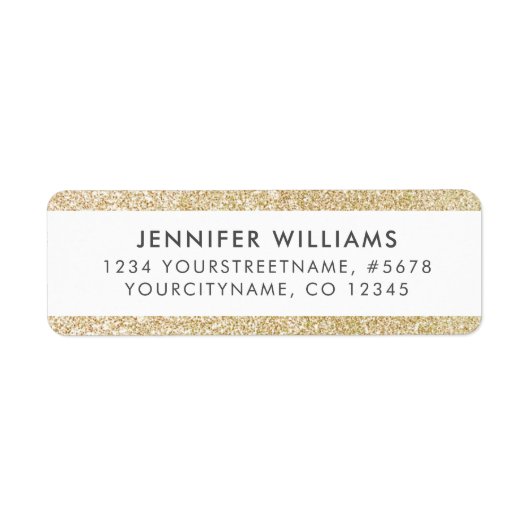 Elegante und einfache Gold Imitats Glitzer Streife (Vorne)