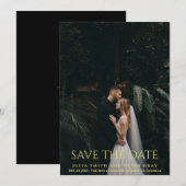 Elegante und einfache Gold Typografie Wedding STD Einladung (Vorne/Hinten)