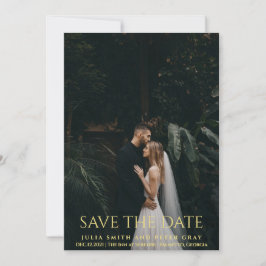 Elegante und einfache Gold Typografie Wedding STD Einladung