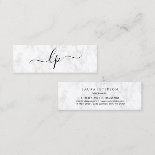 Elegante und einfache handgeschriebene mini visitenkarte (Vorne/Hinten)