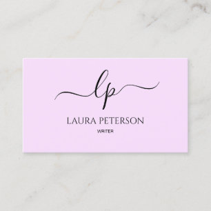 Elegante und einfache handgeschriebene visitenkarte