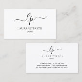 Elegante und einfache handgeschriebene visitenkarte (Vorne/Hinten)