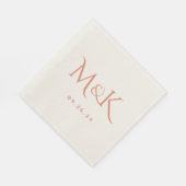 Elegante und einfache Hochzeit Serviette (Ecke)