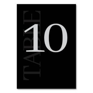 Elegante und einfache Hochzeit Tischnummer