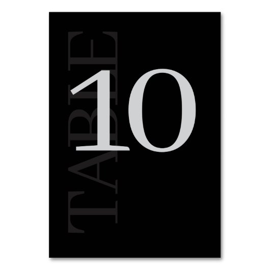 Elegante und einfache Hochzeit Tischnummer (Rückseite)