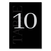 Elegante und einfache Hochzeit Tischnummer (Vorderseite)