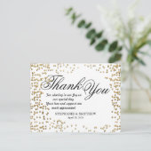 Elegante und einfache Imitats Gold Confetti Postkarte (Stehend Vorderseite)