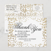Elegante und einfache Imitats Gold Confetti Postkarte (Vorne/Hinten)