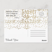Elegante und einfache Imitats Gold Confetti Postkarte (Rückseite)