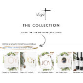 Elegante und einfache "JOY" Golfreisage Weinetikett