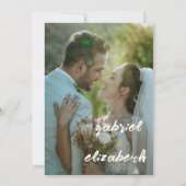 elegante und einfache Luxus-Goldhochzeit Einladung (Rückseite)