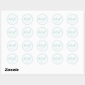 Elegante und einfache Monogram Dankeschön Stickers (Blatt)