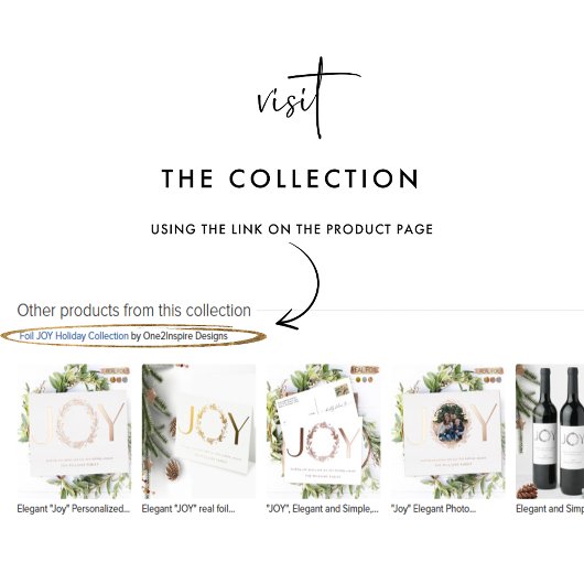 Elegante und einfache Rose "JOY" Weinetikett