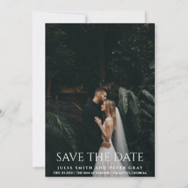 Elegante und einfache weiße Typografie Wedding STD Einladung