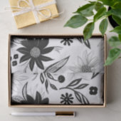 Elegante und faszinierende Schwarz-Weiß-Blume Seidenpapier (Geschenk)