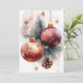 Elegante und festliche Grußkarte Feiertagskarte (Stehend Vorderseite)