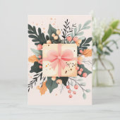 Elegante und festliche Grußkarte Feiertagskarte (Stehend Vorderseite)