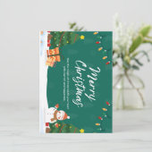 Elegante und festliche Weihnachtskarte Feiertagskarte (Stehend Vorderseite)