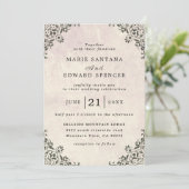 Elegante und fröhliche Hochzeit Einladung (Stehend Vorderseite)